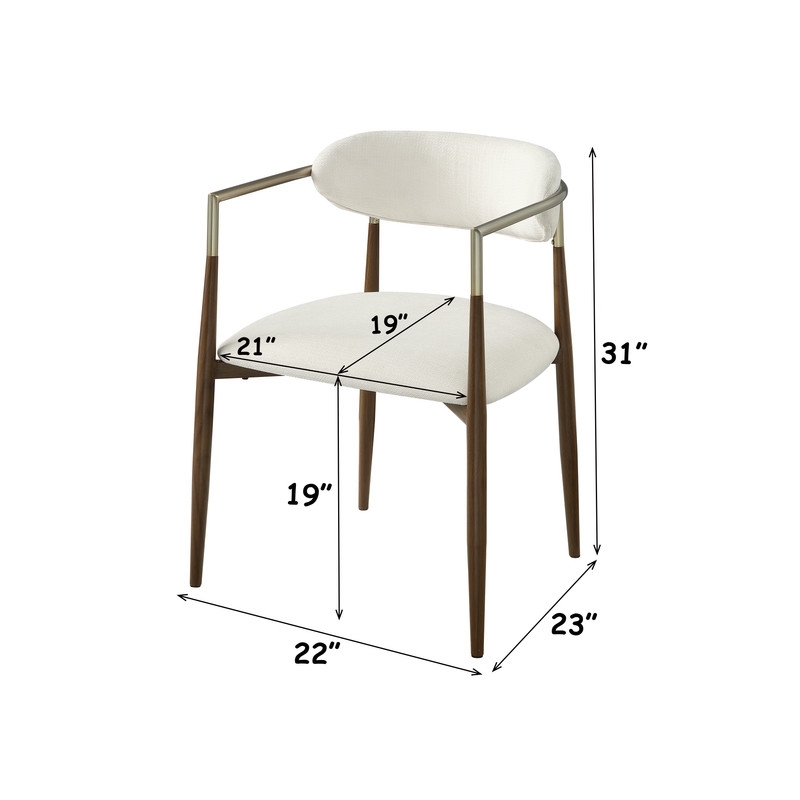 ACME Clayten Arm Chair (Set-2) in Brown Oak
