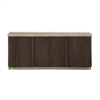 ACME Clayten Server in Natural Marble Top & Brown Oak