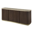 ACME Clayten Server in Natural Marble Top & Brown Oak