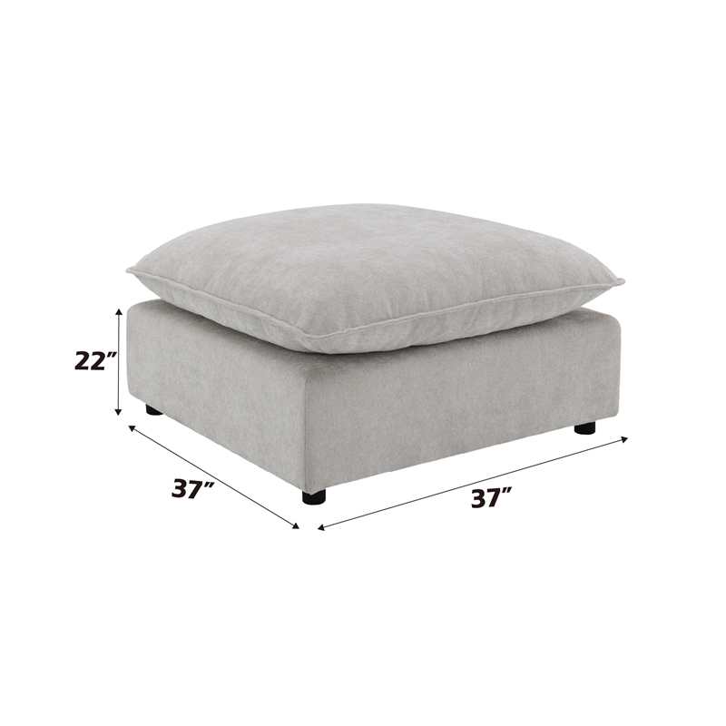 ACME Marisa Modular Ottoman in Beige Boucle