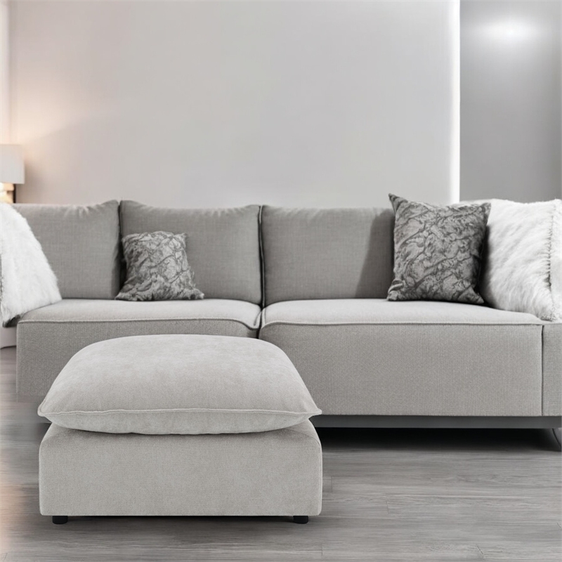 ACME Marisa Modular Ottoman in Beige Boucle