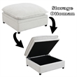 ACME Marisa Modular Ottoman with Storage in Beige Boucle