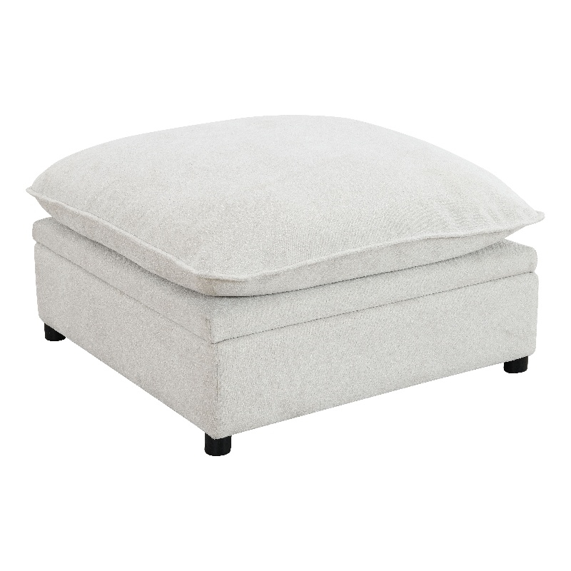 ACME Marisa Modular Ottoman with Storage in Beige Boucle