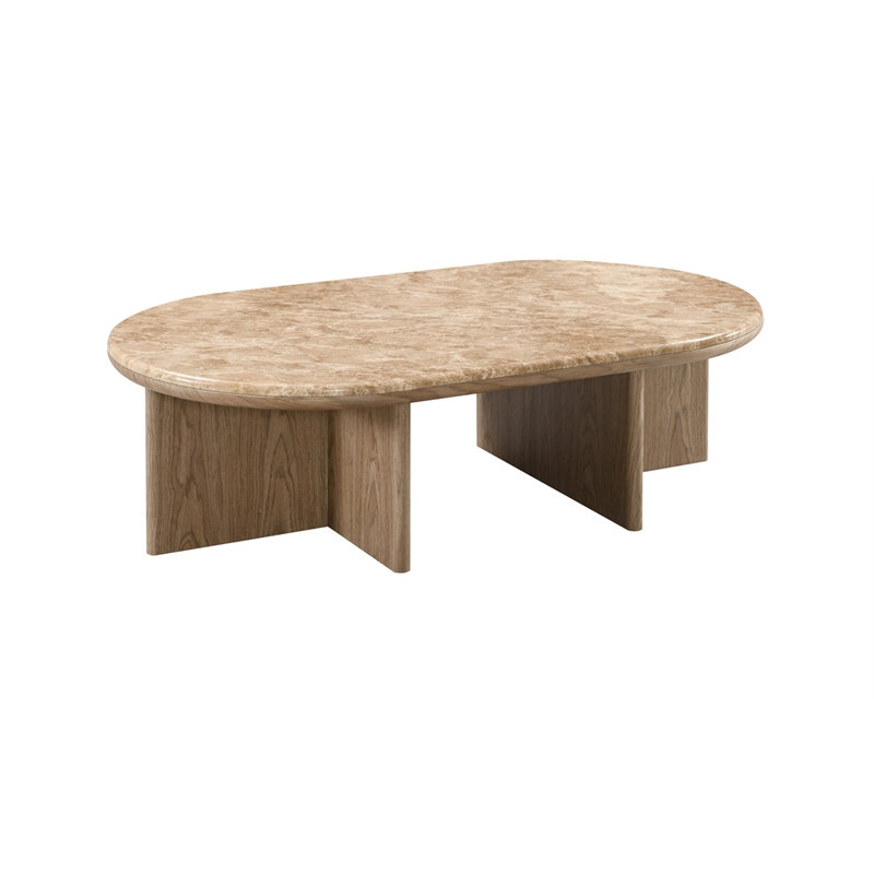 ACME Markku Coffee Table in Natural Marble & Oak