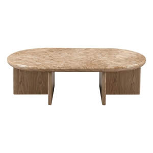 ACME Markku Coffee Table in Natural Marble & Oak
