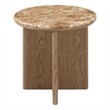 ACME Markku End Table in Natural Marble & Oak