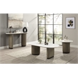ACME Clayten Coffee Table in Engineering Top & Light Oak