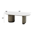 ACME Clayten Coffee Table in Engineering Top & Light Oak