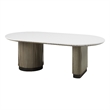 ACME Clayten Coffee Table in Engineering Top & Light Oak