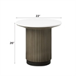 ACME Clayten End Table in Engineering Top & Light Oak