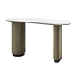 ACME Clayten Sofa Table in Engineering Top & Light Oak