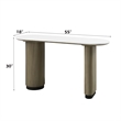 ACME Clayten Sofa Table in Engineering Top & Light Oak