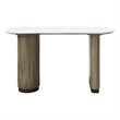 ACME Clayten Sofa Table in Engineering Top & Light Oak