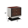 ACME Jamonica Nightstand in Gold & High Gloss