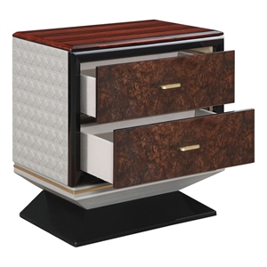 ACME Jamonica Nightstand in Gold & High Gloss