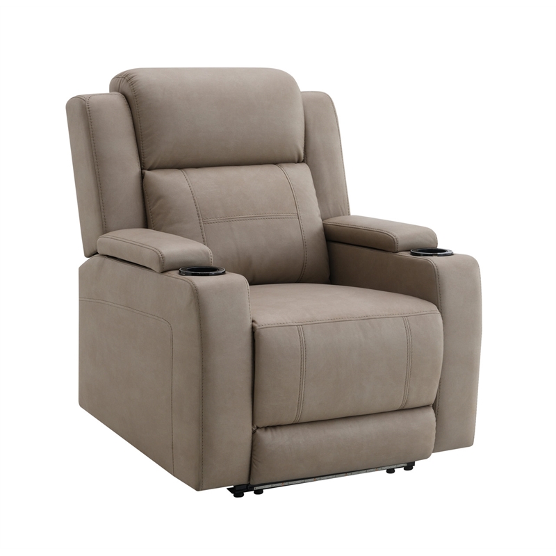 ACME Lugo Power Motion Recliner w/Cup Holder in Camel Leather Aire