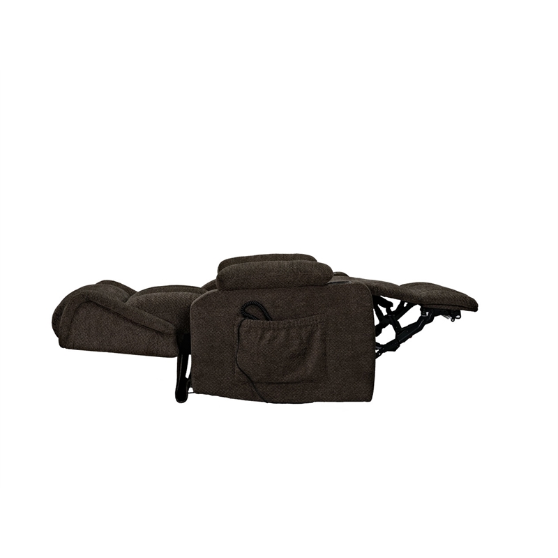 ACME Lusio Power Motion Recliner w/Lift & Cup Holder in Brown Linen