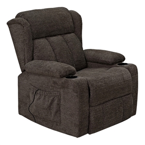 ACME Lusio Power Motion Recliner w/Lift & Cup Holder in Brown Linen