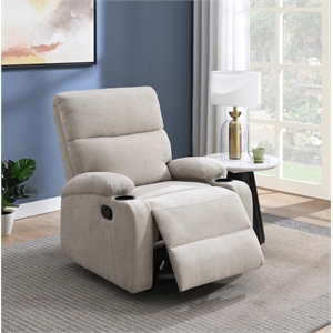 ACME Larkin Motion Recliner in Beige Chenille