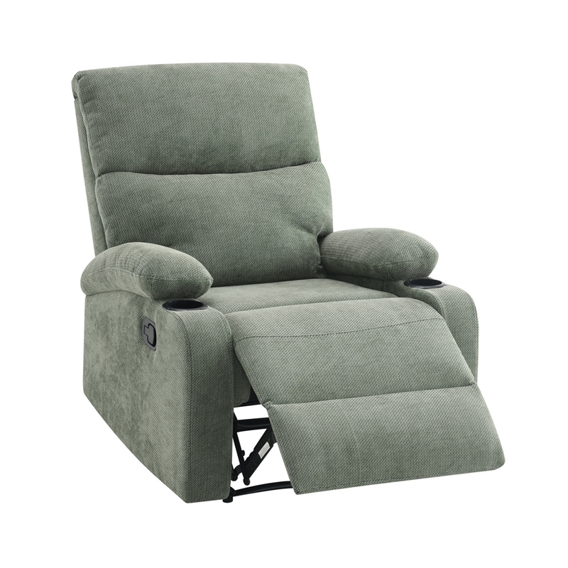 ACME Larkin Motion Recliner in Green Chenille