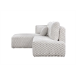 ACME Manya Sectional Sofa w/2Pillows in Ivory Corduroy