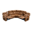 ACME Taddeo Power Motion Sectional Sofa Set in Two Tone Brown Leatherette