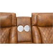 ACME Taddeo Power Motion Sectional Sofa Set in Two Tone Brown Leatherette