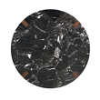 ACME Estella Round Dining Table in Black Natural Marble Top & Walnut