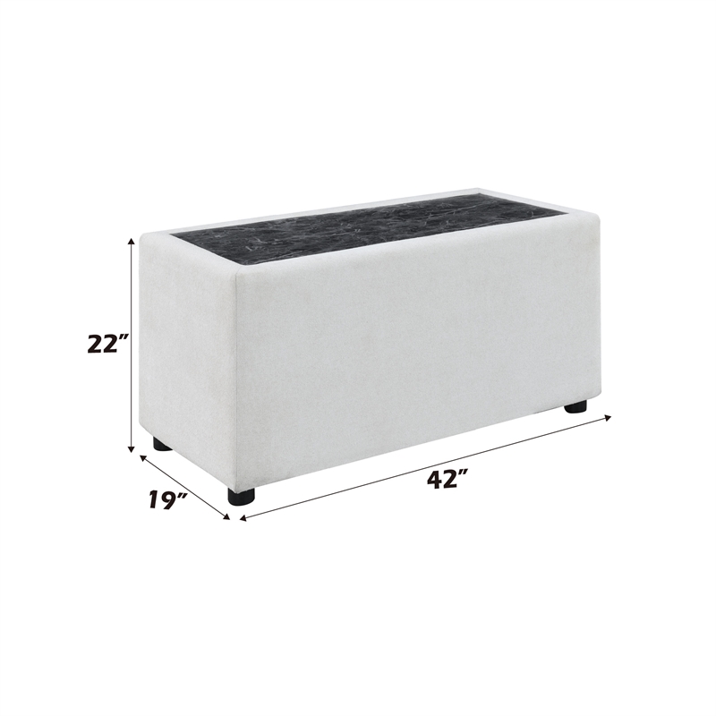 ACME Marisa Modular Console in Beige Boucle