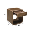 ACME Lanza End Table w/Drawer in Dark Walnut