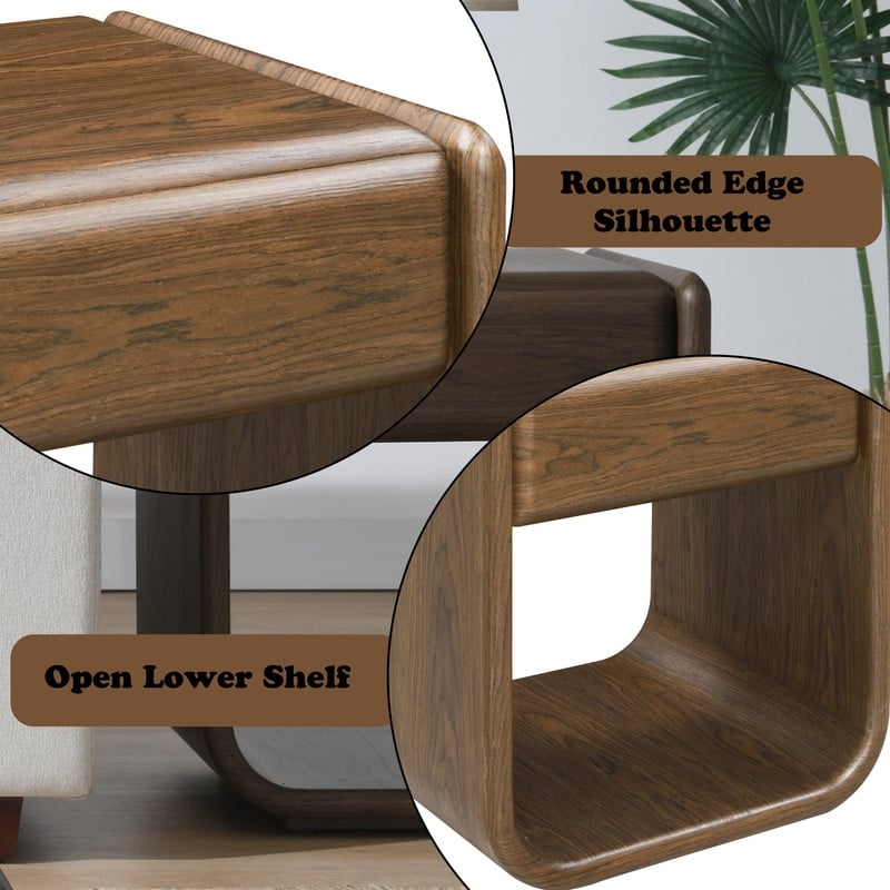 ACME Lanza End Table w/Drawer in Dark Walnut