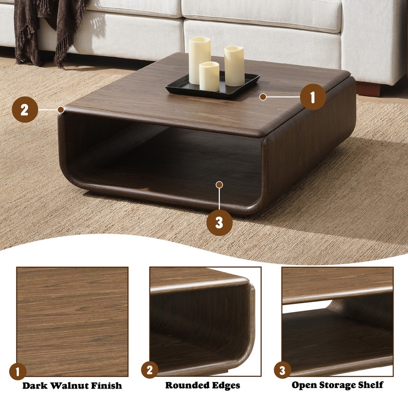 ACME Lanza Coffee Table in Dark Walnut