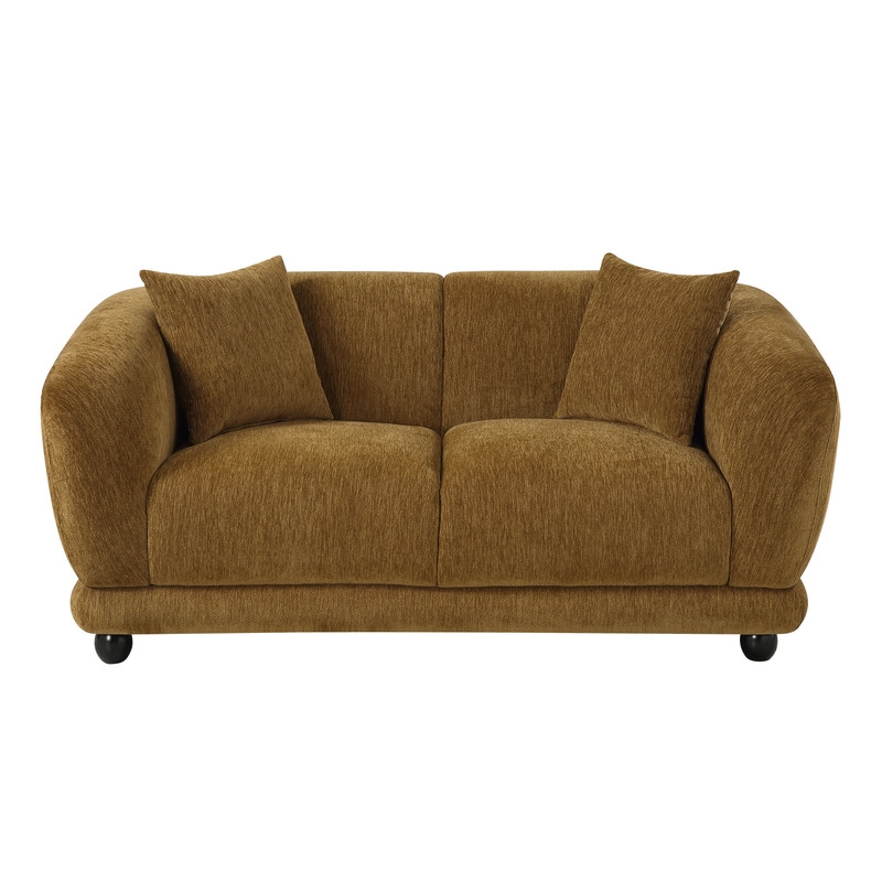 ACME Lennox Loveseat w/2 Pillows in Brown Chenille