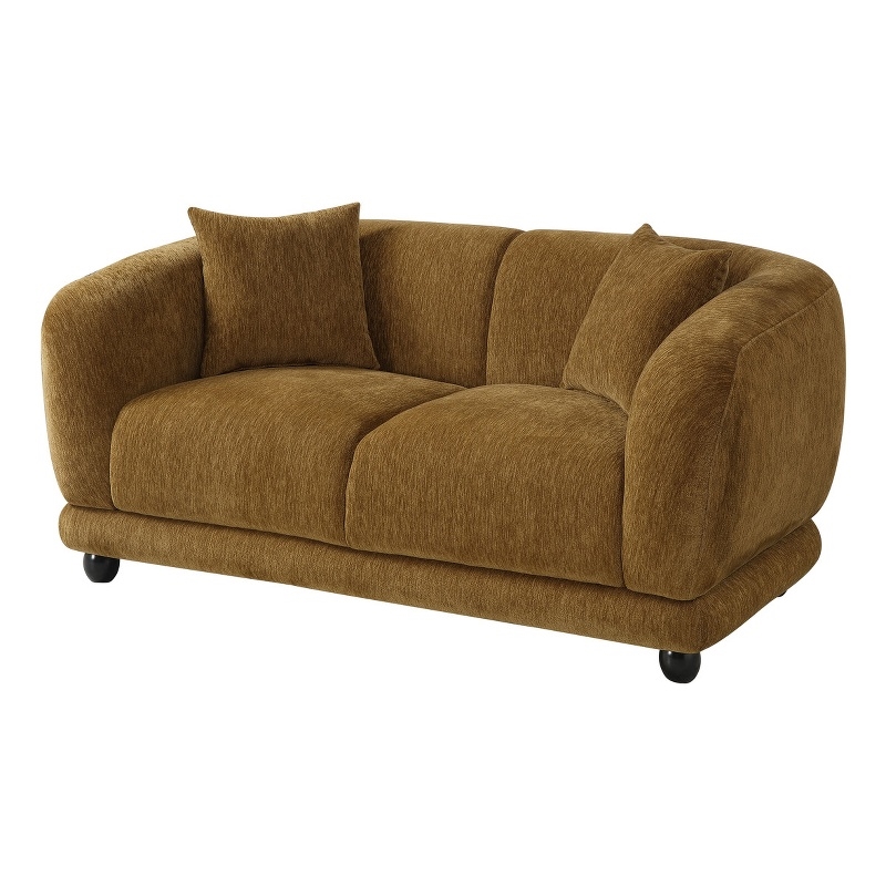 ACME Lennox Loveseat w/2 Pillows in Brown Chenille
