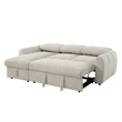 ACME Nuriel Reversible Sectional Sofa w/Sleeper in Beige Boucle