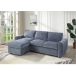 ACME Nuriel Reversible Sectional Sofa w/Sleeper in Blue Boucle