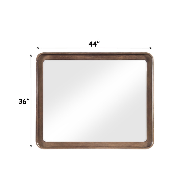 ACME Ouida Mirror in Brown and Gold