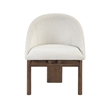 ACME Ouida Side Chair (Set-2) in Beige Linen & Brown
