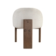 ACME Ouida Side Chair (Set-2) in Beige Linen & Brown