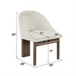 ACME Ouida Side Chair (Set-2) in Beige Linen & Brown