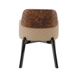 ACME Jamonica Arm Chair in Latte Leatherette & Black