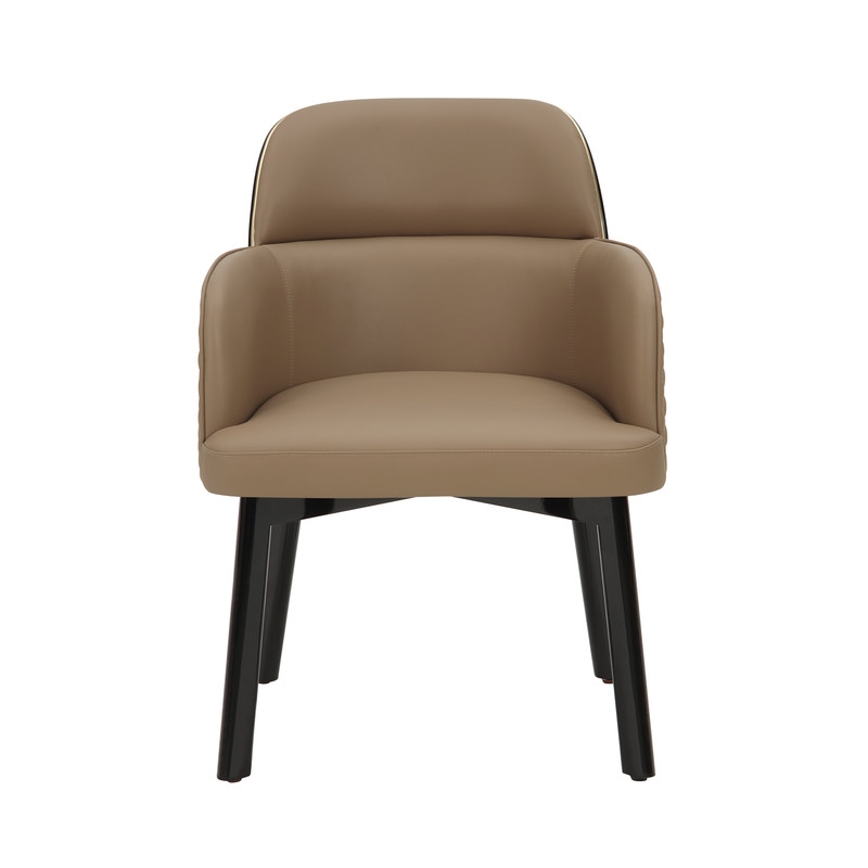 ACME Jamonica Arm Chair in Latte Leatherette & Black