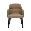 ACME Jamonica Arm Chair in Latte Leatherette & Black