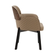 ACME Jamonica Arm Chair in Latte Leatherette & Black