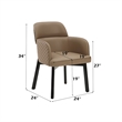 ACME Jamonica Arm Chair in Latte Leatherette & Black