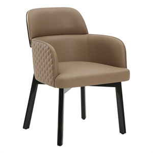 ACME Jamonica Arm Chair in Latte Leatherette & Black