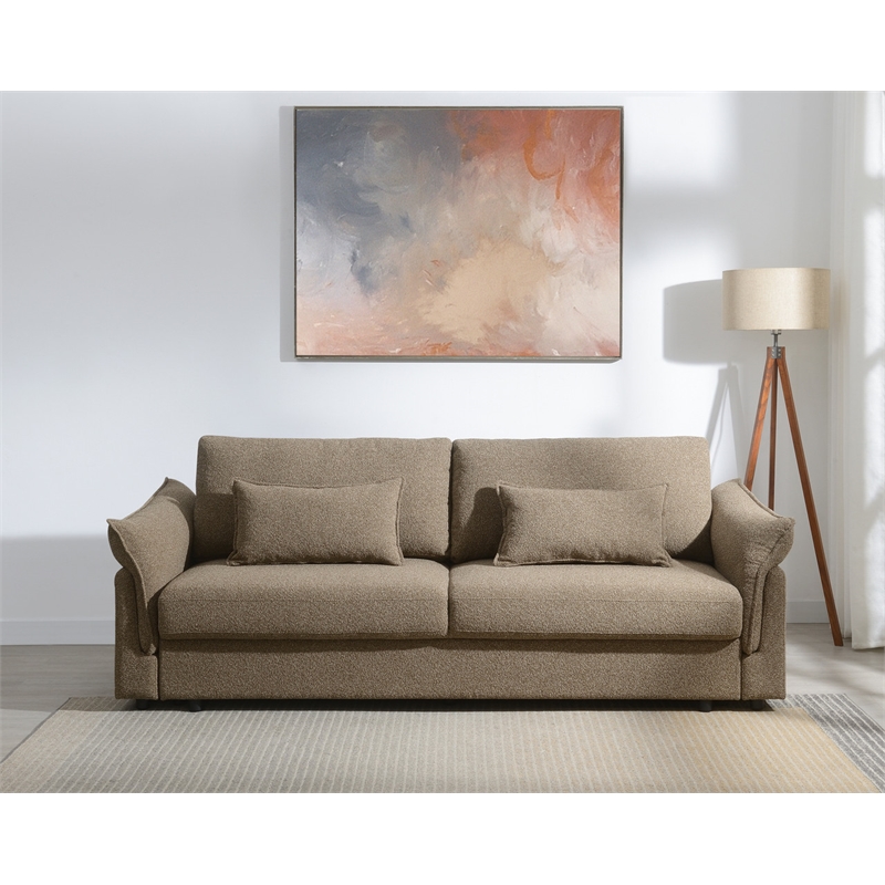 ACME Turpin Sofa w/Sleeper in Brown Boucle