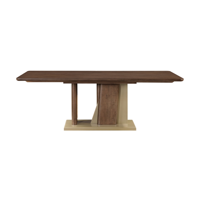 ACME Ouida Dining Table in Brown & Gold