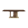 ACME Ouida Dining Table in Brown & Gold
