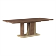 ACME Ouida Dining Table in Brown & Gold
